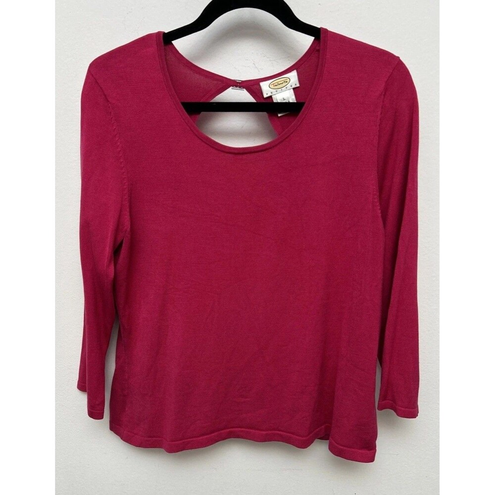 Vintage Talbots Fuisha Sweater, Silk Rayon, 3/4 Sleeve, Womens Petite Large